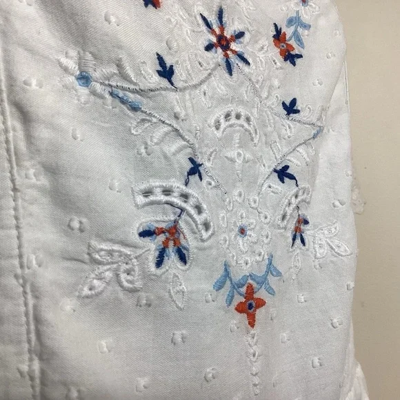 Old Navy Maxi Dress XL Embroidered Tiered Cottagecore Eyelet - Picture 9 of 16